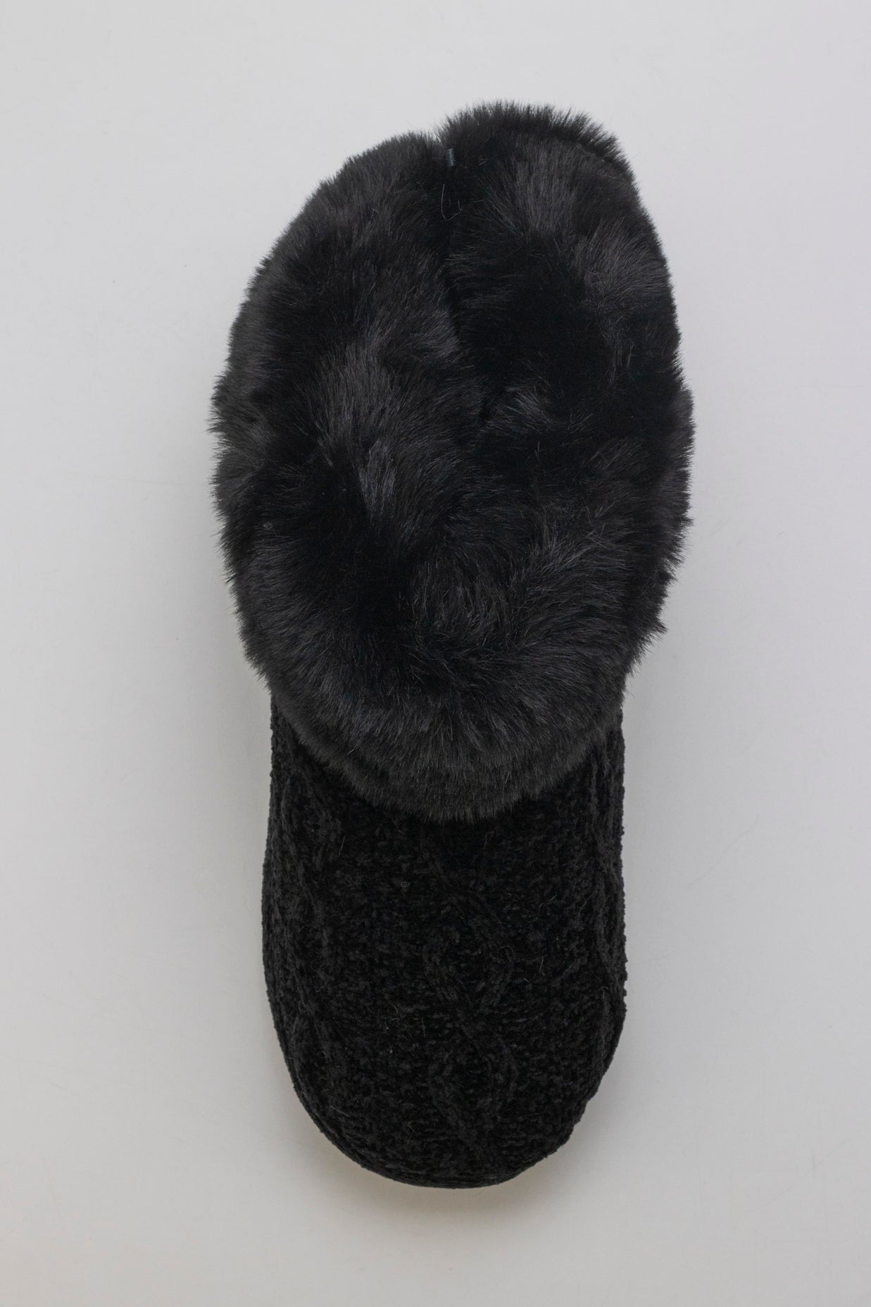 Chenille Cable Knit Bootie Slipper