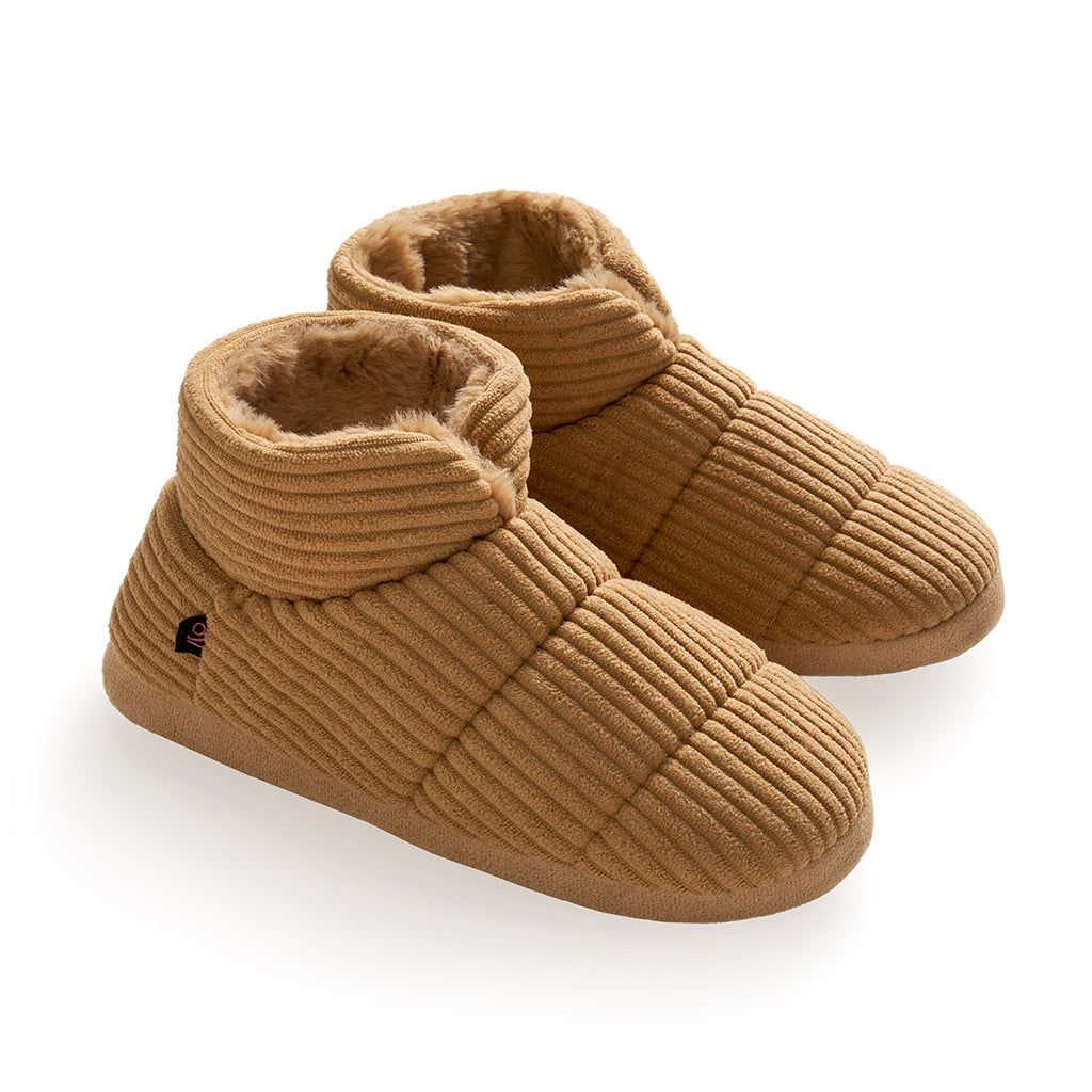 Tannin; @Corduroy Puff Bootie Slipper