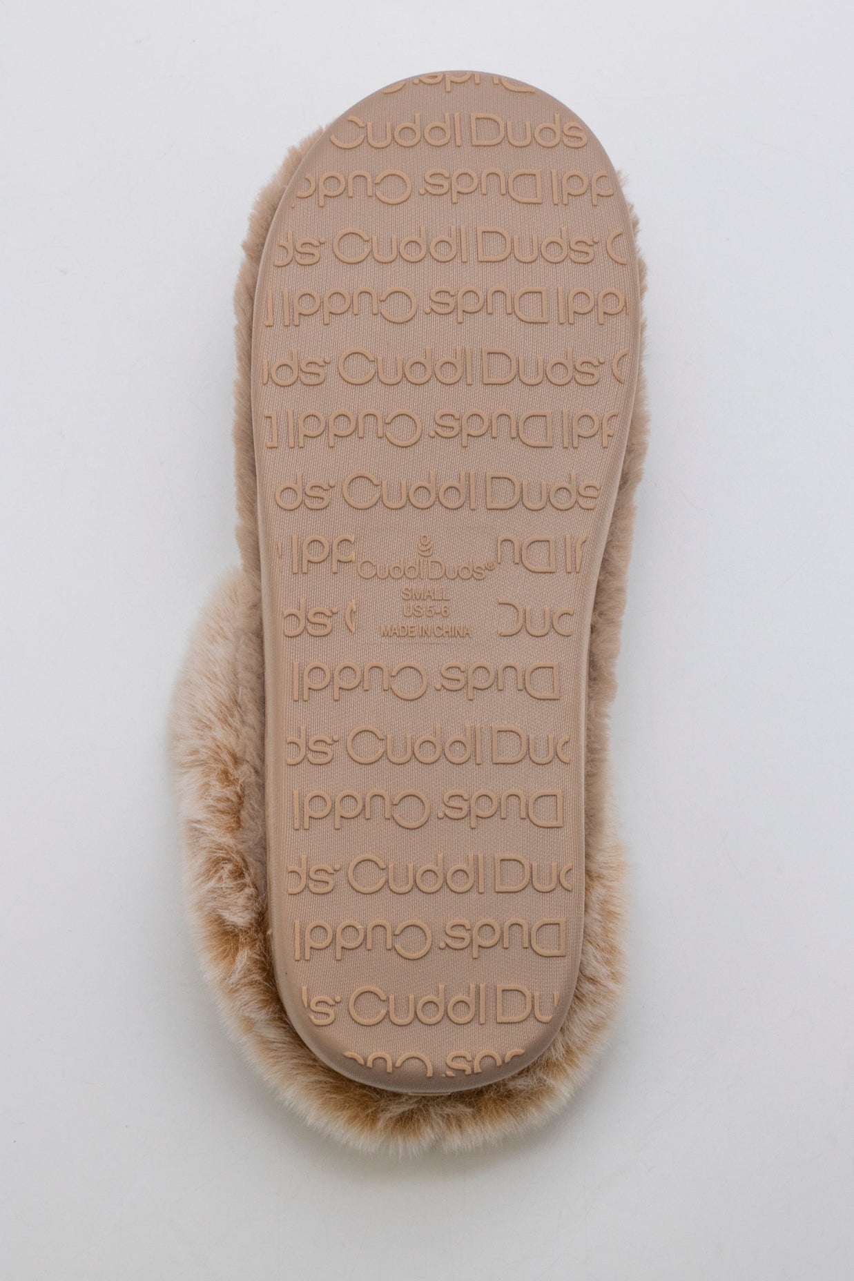 Two Tone Tan; @A Faux Fur Clog Slipper