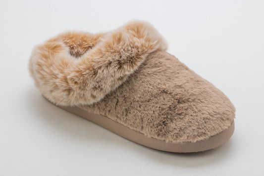 A Faux Fur Clog Slipper