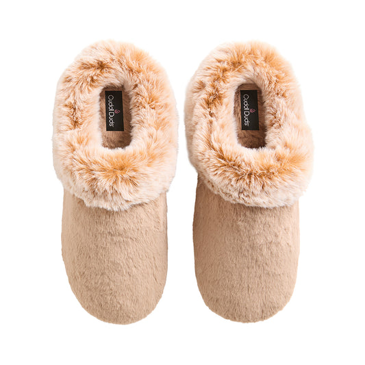 A Faux Fur Clog Slipper