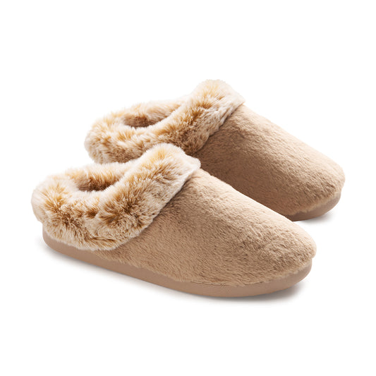 A Faux Fur Clog Slipper