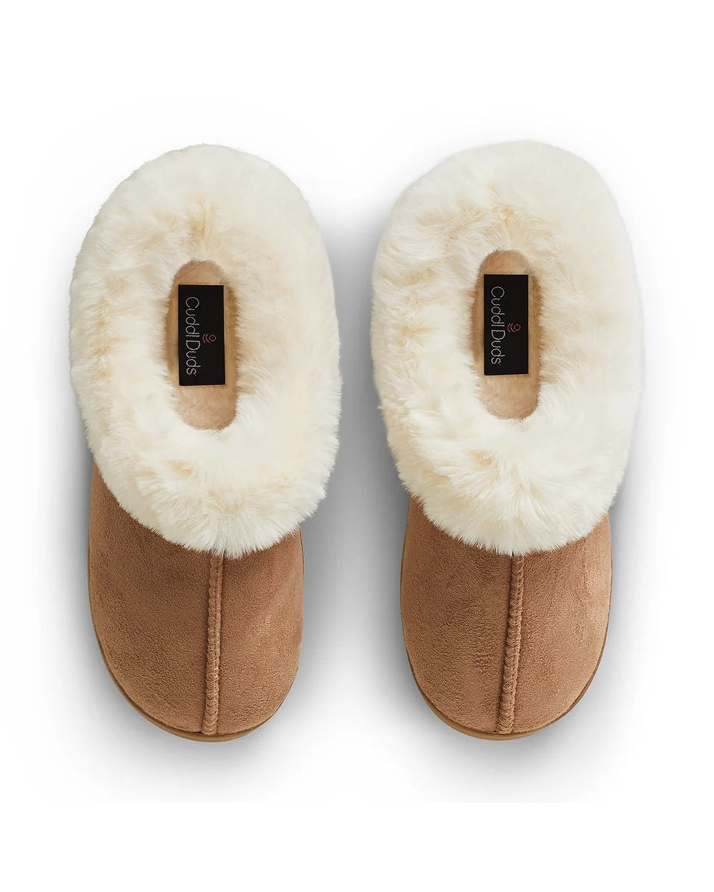 Microsuede Clog Slipper with Sherpa Lining