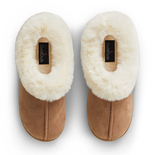 Amphora;@Microsuede Clog Slipper with Sherpa Lining
