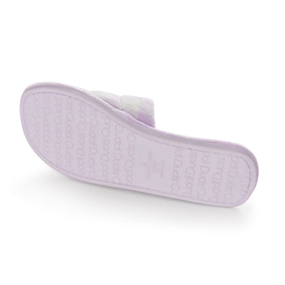 Lavender Fog Gingham;@Puffy Velour Slide Slipper