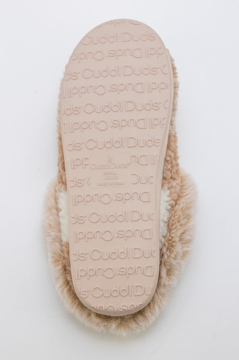 Buffalo Plaid Clog Slipper with Contrast Sherpa Lining