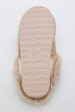 Buffalo Plaid Clog Slipper with Contrast Sherpa Lining
