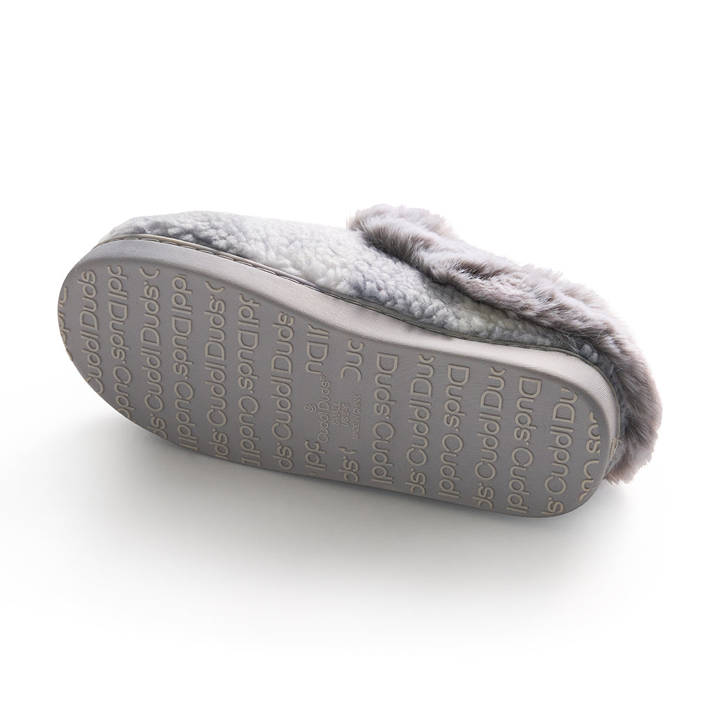 Gray Plaid;@Buffalo Plaid Clog Slipper with Contrast Sherpa Lining