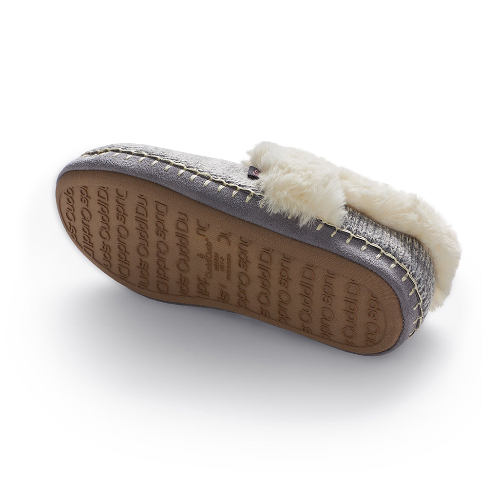 Twist Knit Slipper Bootie with Sherpa Lining