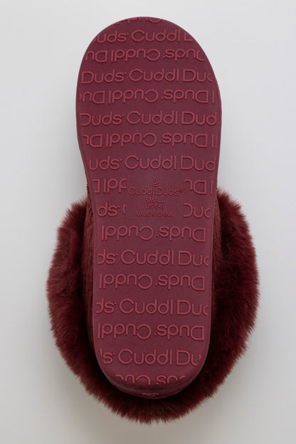 Corduroy Clog Slipper with Sherpa Lining