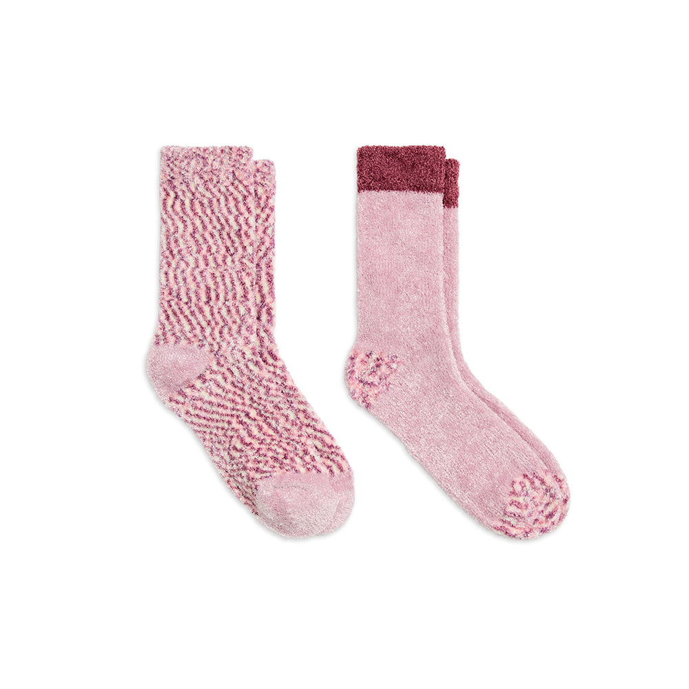 A Burnished Lilac/Lilac Girls Chenille Crew Sock 2-Pack