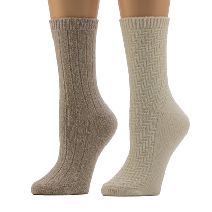 A mannequin wearing Static Texture / Twist 5x1 Rib Crew Sock 2-Pack