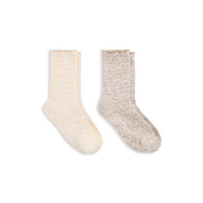 A Textured Welt Thermal Stitch Crew Sock 2-Pack