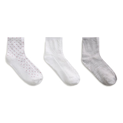 Thermal Stitch / Pindot Anklet Sock 3-Pack
