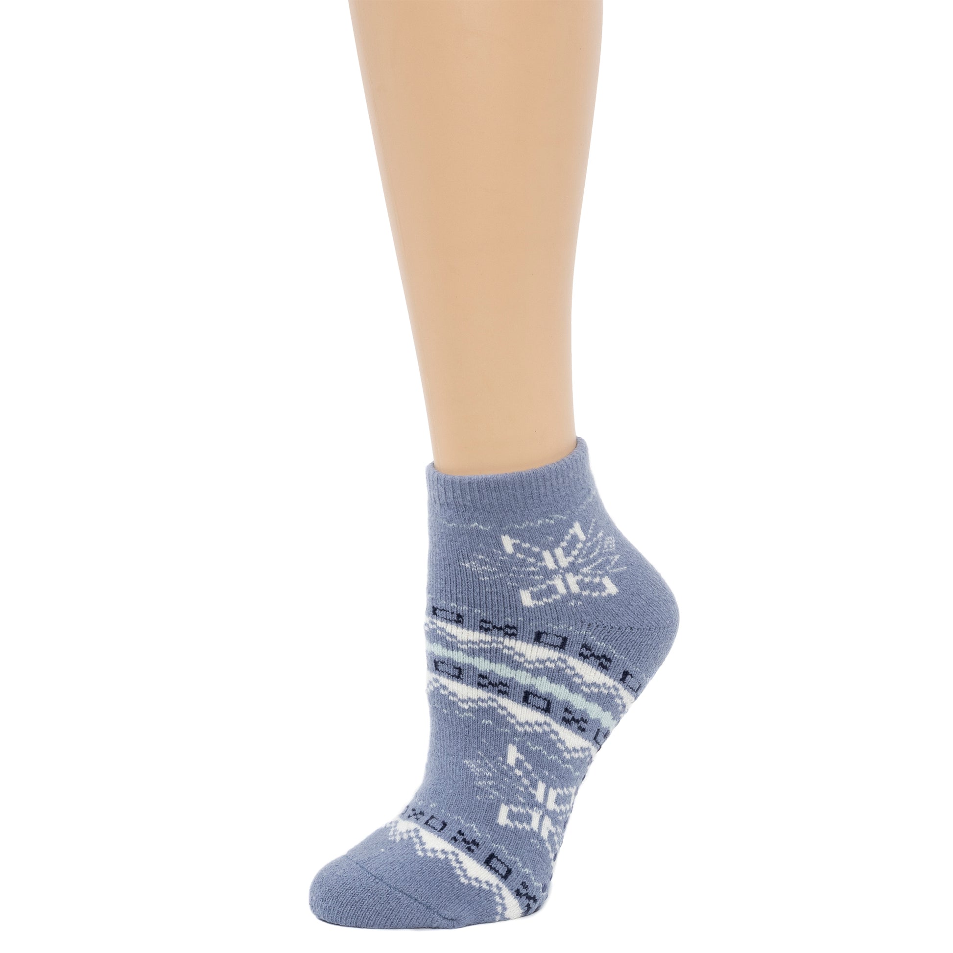 Snowflake Fairisle Terry Lounge Anklet Sock