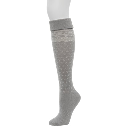 Ultimate Gray; @Turncuff Fairisle Knee High Sock