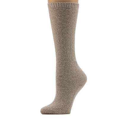 A mannequin wearing Braided Honeycomb Cable Knee High Sock