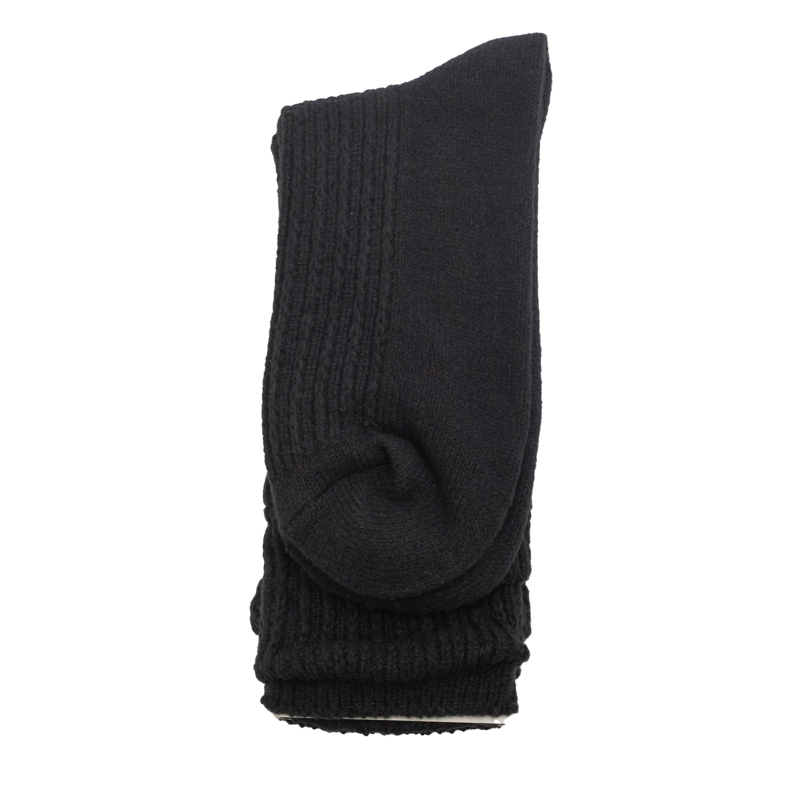 Black;@A Chain Texture Slouchy Crew Sock