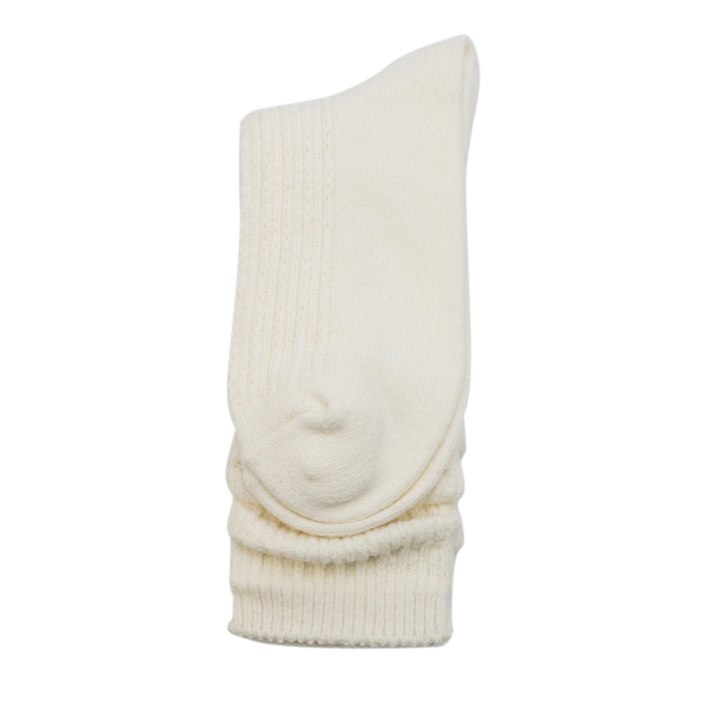 Ivory;@A Chain Texture Slouchy Crew Sock