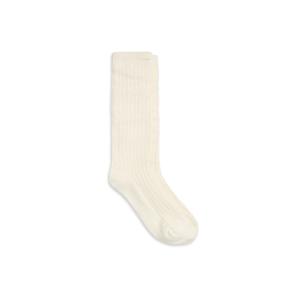 A Chain Texture Slouchy Crew Sock