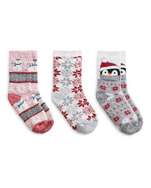 Penguin Brushed Lounge Sock 3 Pack