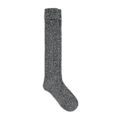 A Turncuff Twist Diamond Seed Stitch Panel Over-The-Knee Sock