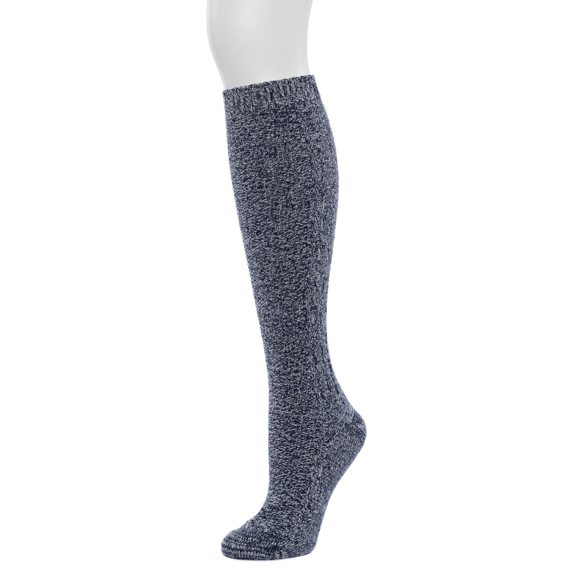 Tonal Twist Cable Knit Knee High Sock