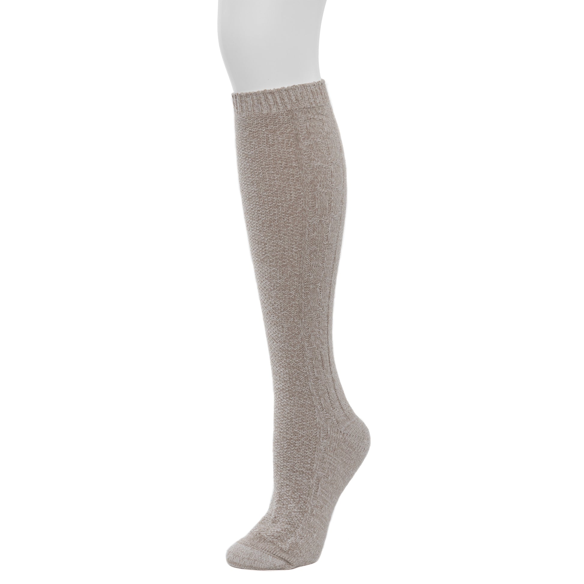 Tonal Twist Cable Knit Knee High Sock