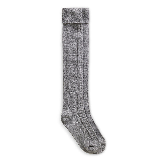 A pair of grey knee sock