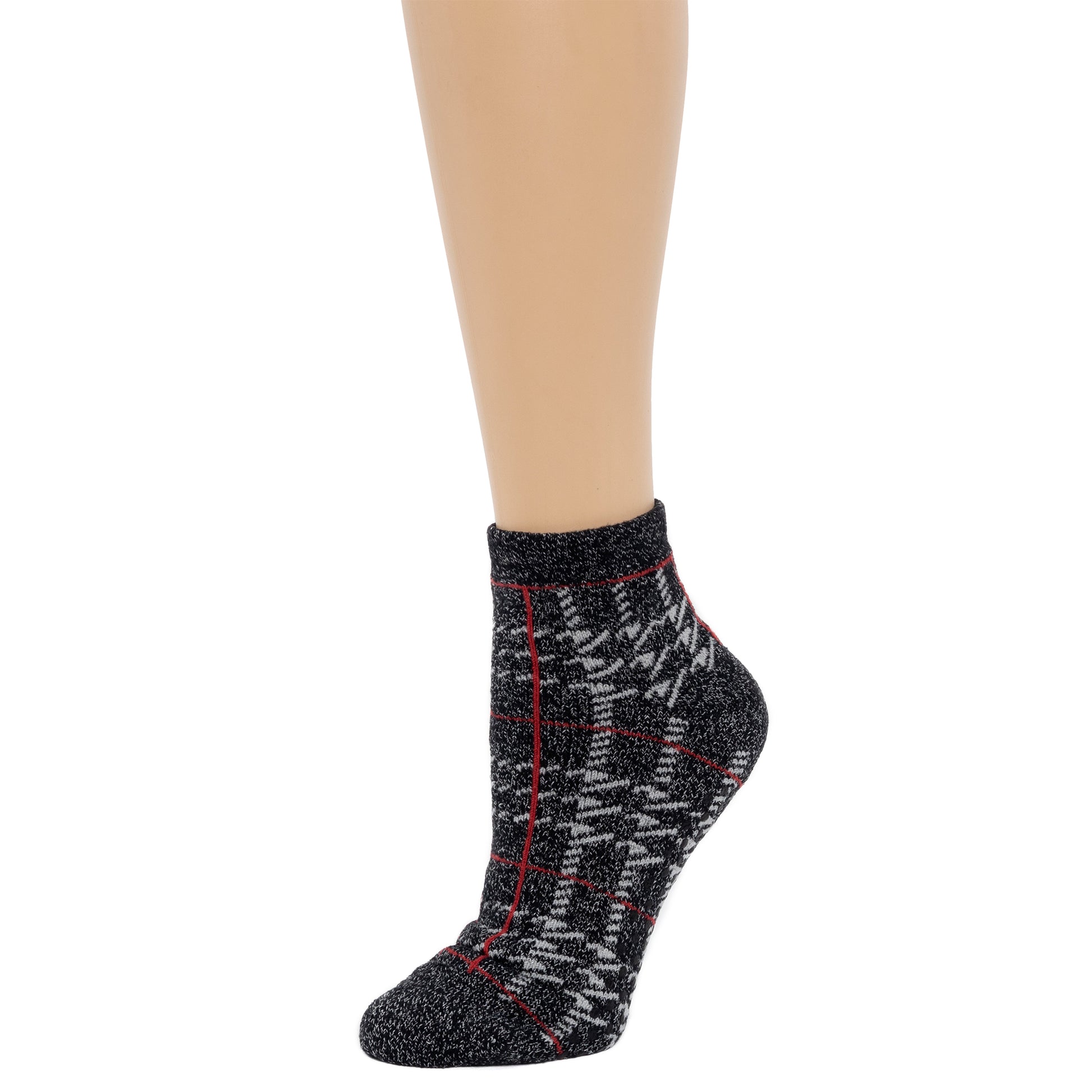 Plaid Terry Lounge Anklet Sock