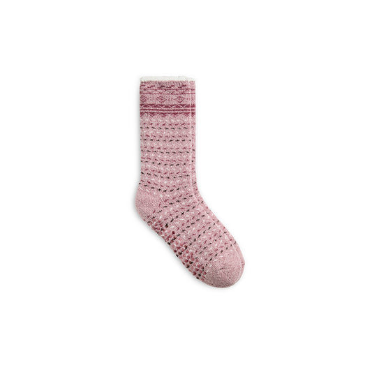 Border Geo Cozy Lined Lounge Crew Sock