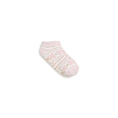 A Snowflake Fairisle Cozy Lined Low Cut Slipper Sock