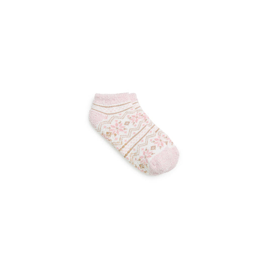 A Snowflake Fairisle Cozy Lined Low Cut Slipper Sock