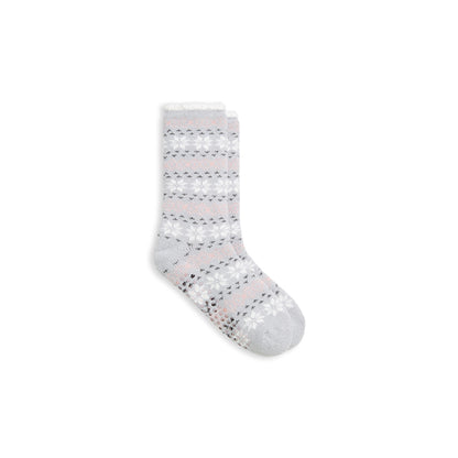 A Snowflake Geo Cozy Lined Lounge Sock