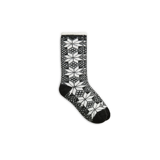 Snowflake peacoat Cozy Lined Lounge Crew Sock