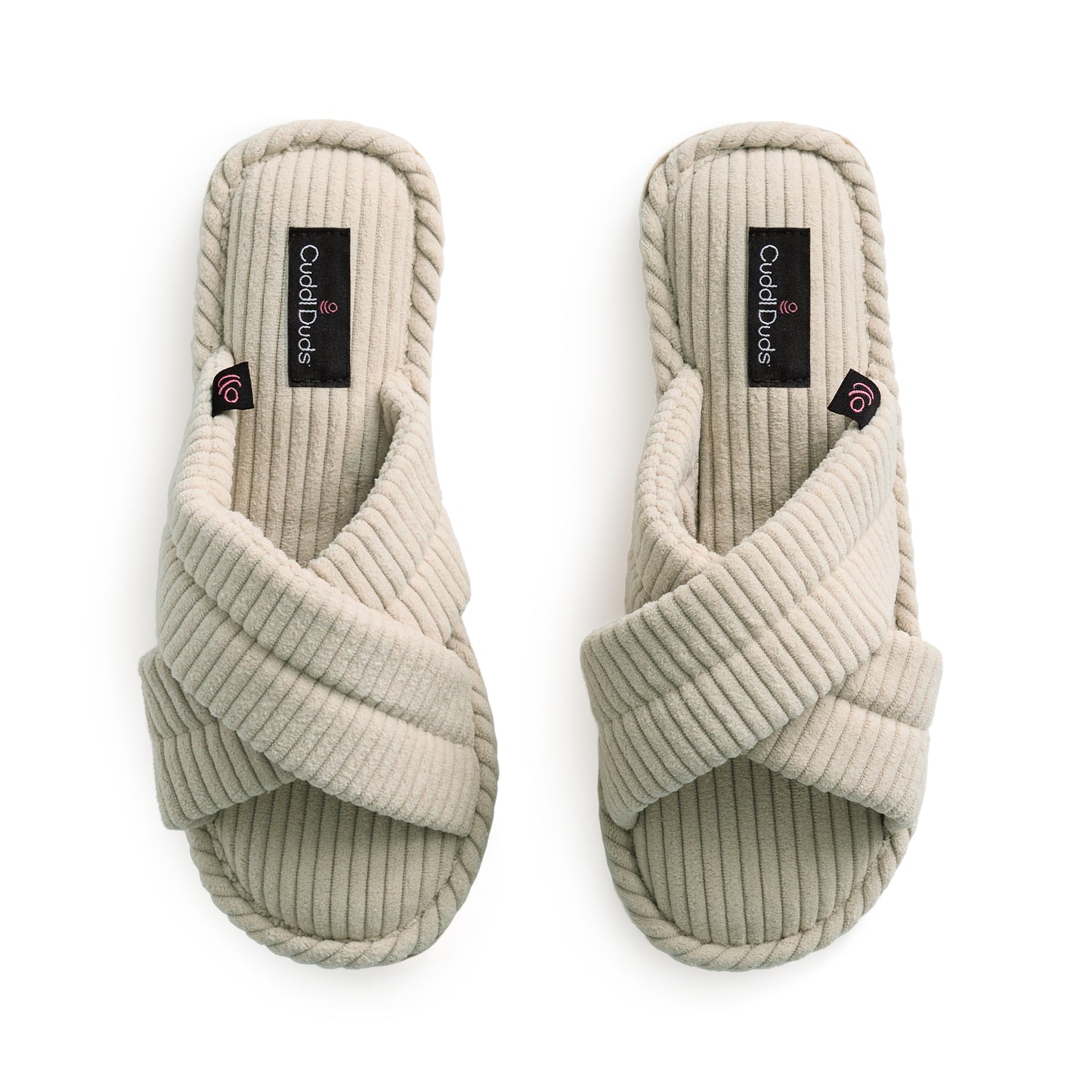 Chateau Gray;@A pair of Corduroy X-Band Slide Slipper