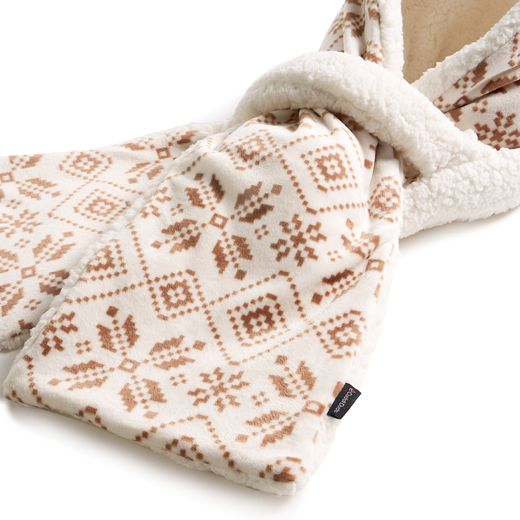 Fairisle Ivory; @Velour Pull Through Scarf