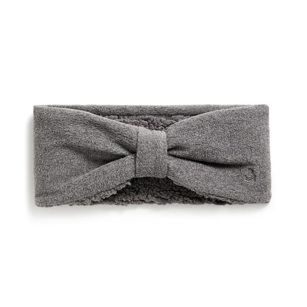 Heather Charcoal; @Fleece Bow Headband