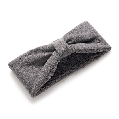 Heather Charcoal; @Fleece Bow Headband