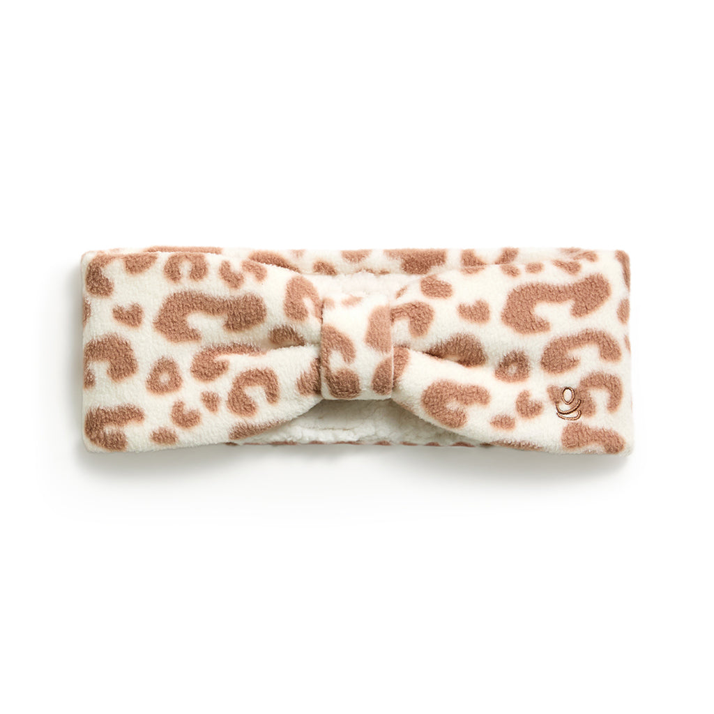 Snow Leopard; @Fleece Bow Headband