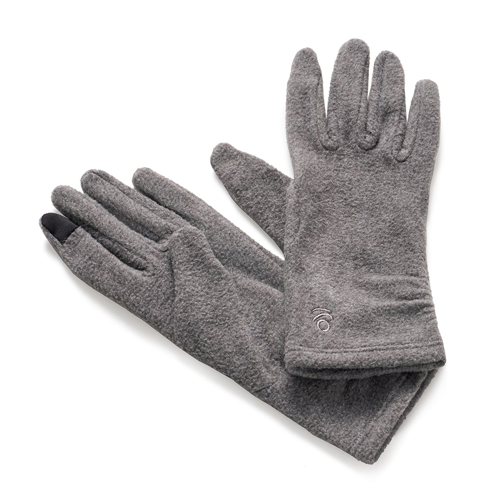 Charcoal Heather;@Fleece Side Ruched Glove