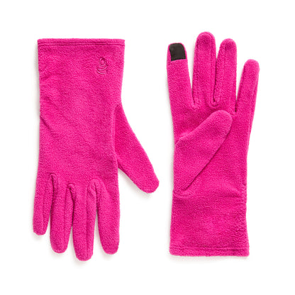 Deep Fuschia; @Fleece Side Ruched Glove