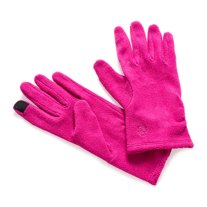 Deep Fuschia; @Fleece Side Ruched Glove