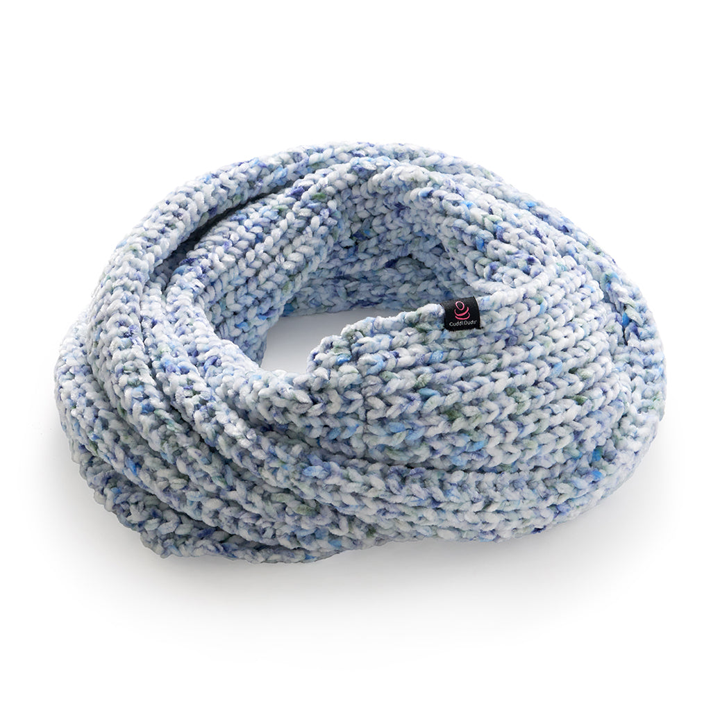 Smoke Blue Speckle; @Chenille Infinity Scarf