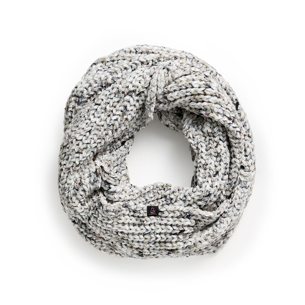 Dark Grey Speckle; @Chenille Infinity Scarf