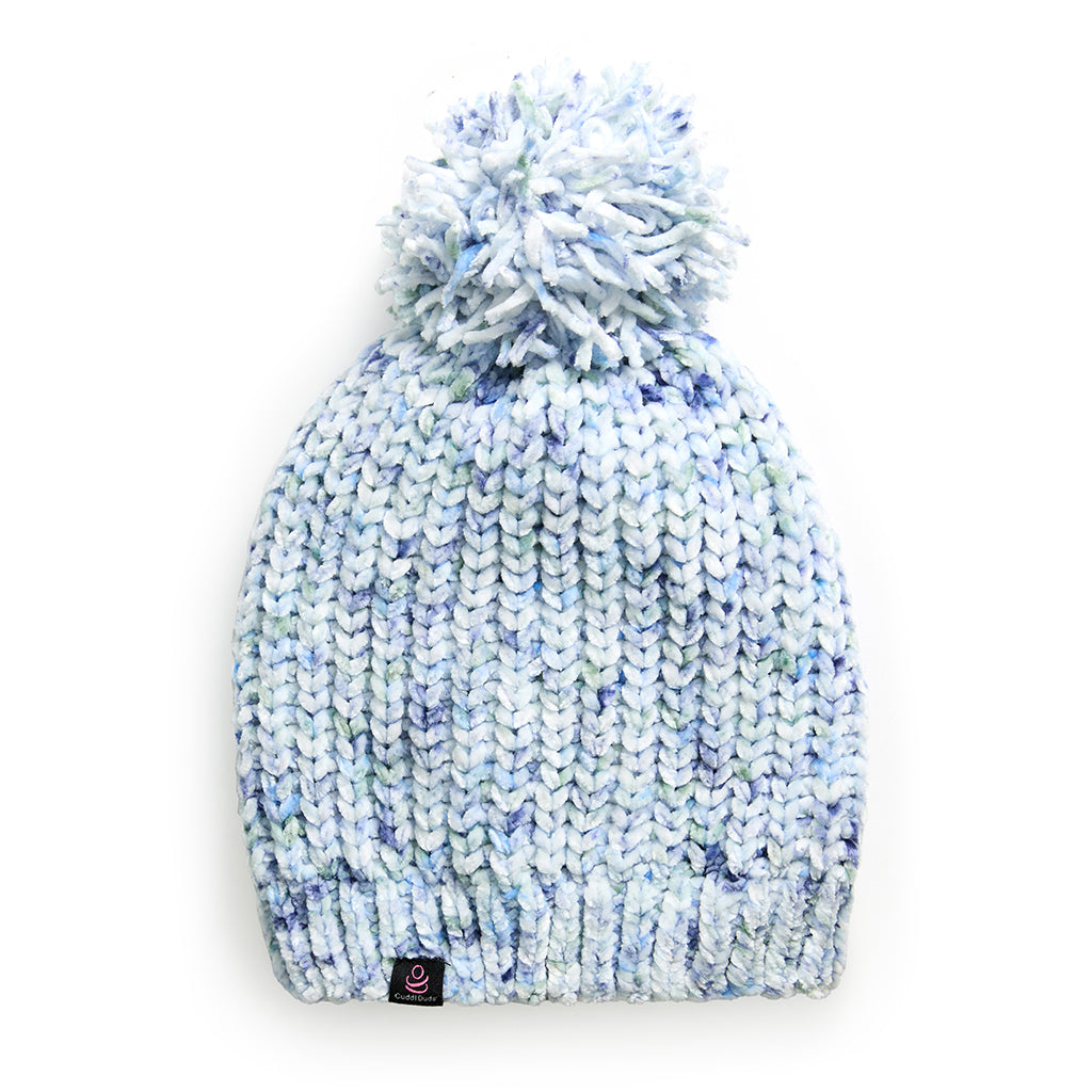 Chenille Beanie with Pom