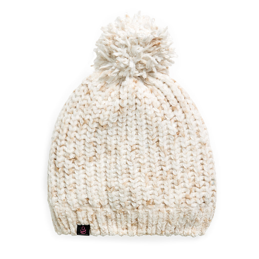 Chenille Beanie with Pom