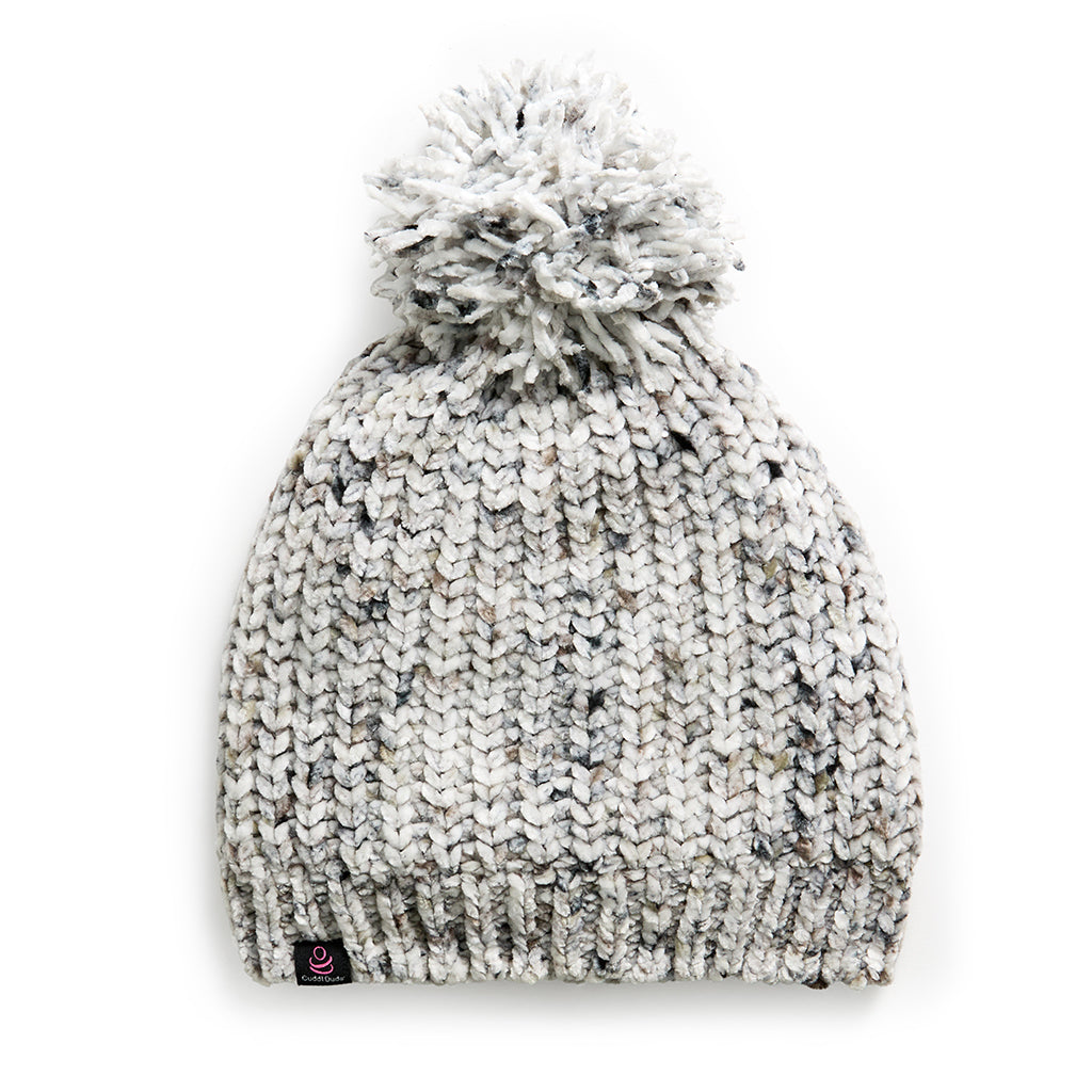 Chenille Beanie with Pom