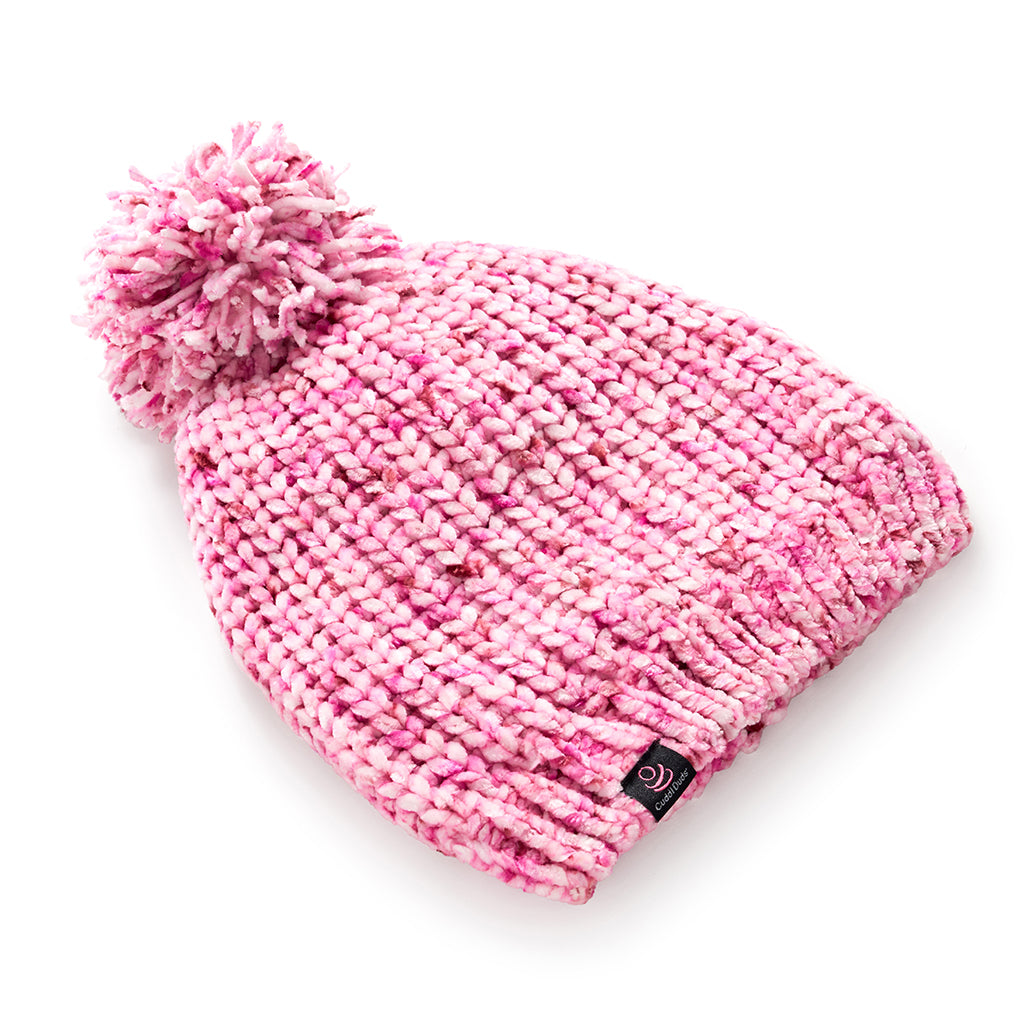 Chenille Beanie with Pom