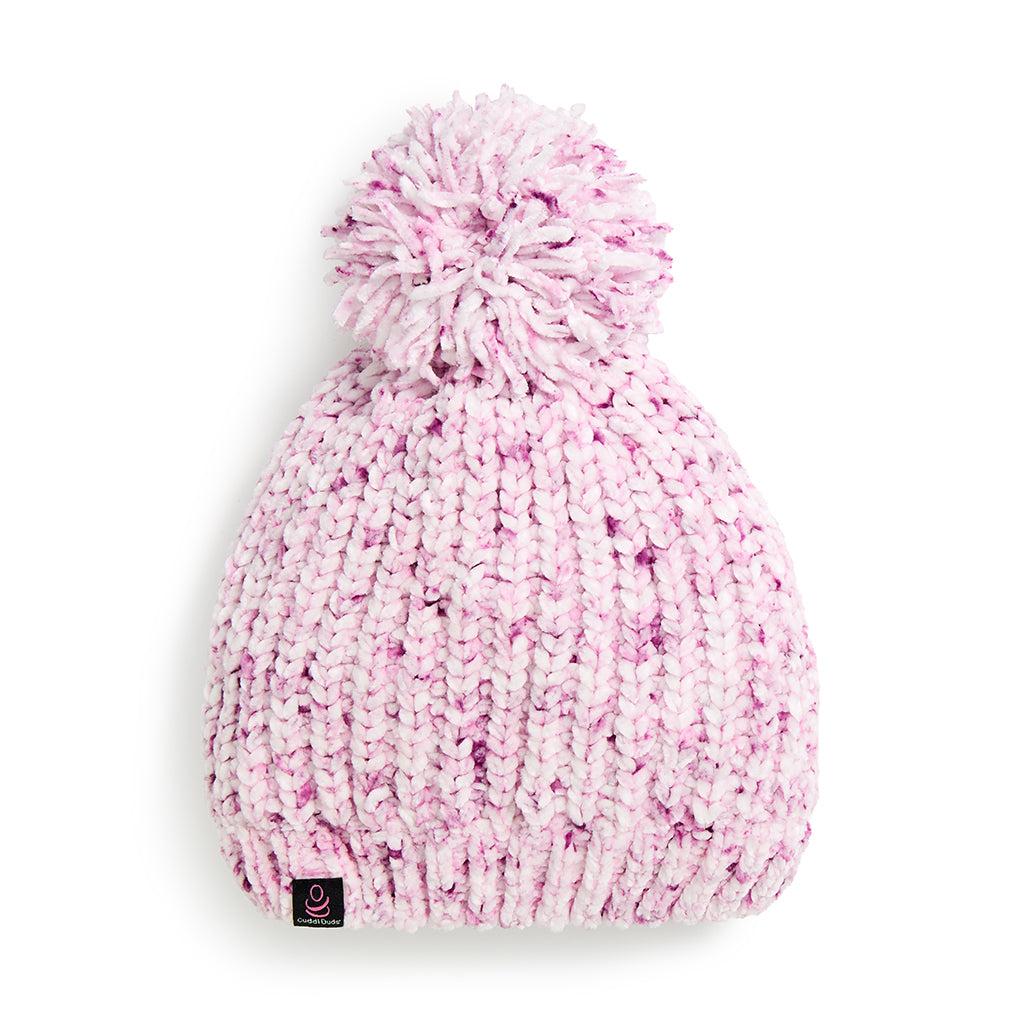 Chenille Beanie with Pom